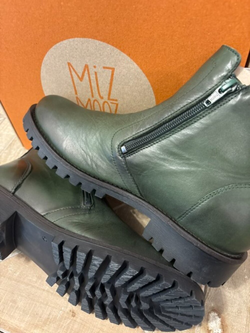 Miz Mooz Leather Side Zipper Ankle Boots - Alise - Picture 2 of 6